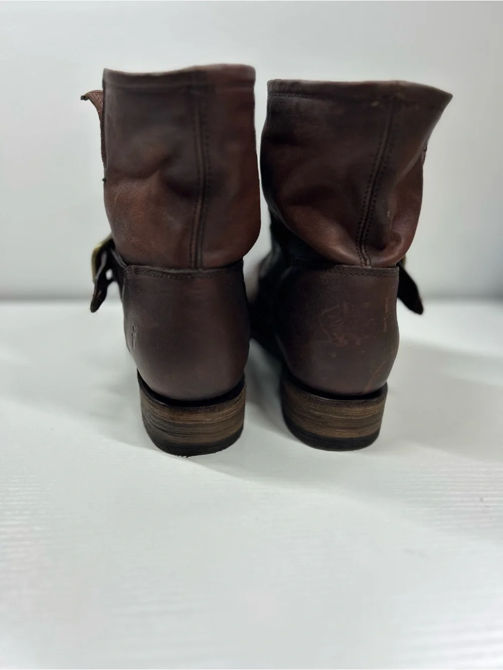 Frye Veronica Bootie Women's Brown Leather Buckle Ankle